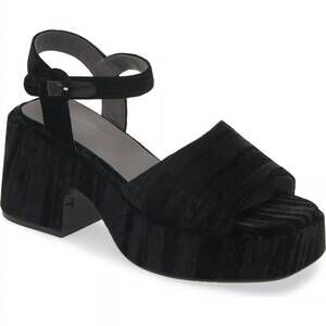 NEW CHOCOLAT BLU women's helga sandals in black velvet